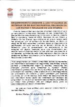 REQUERIMIENTO URGENTE A LOS TITULARES DE BODEGAS SANTAS MARTAS, RELIEGOS DE LAS MATAS Y MALILLOS DE LOS OTEROS